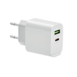Chargeur 18W 2 ports, prise...