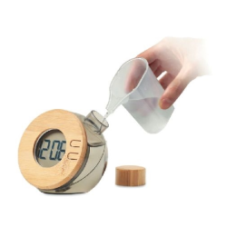 Horloge à eau LCD en bambou...