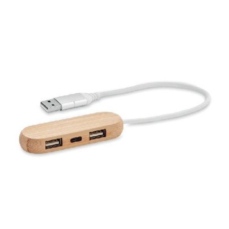 Hub USB 3 ports  câble 2 en 1 VINA C