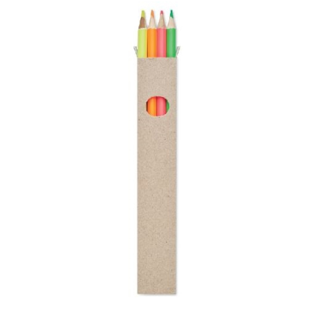 4 crayons surligneurs dans une BOWY