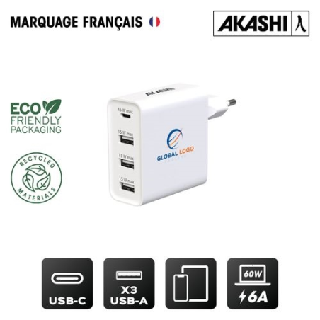 YORIYOI - CHARGEUR SECTEUR ECO 60W 6A POWER DELIVERY