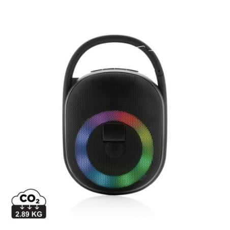 Enceinte clip Lightboom 5W en plastique recyclé RCS Enceinte clip Lightboom 5W en plastique recyclé RCS