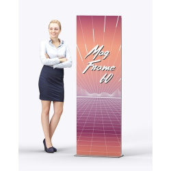 Stand auto-portant en aluminium 60 x 180 cm