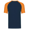 Baseball   t-shirt bicolore manches courtes