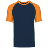 Baseball   t-shirt bicolore manches courtes