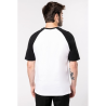 Baseball   t-shirt bicolore manches courtes