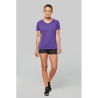 T-shirt de sport manches courtes col v femme