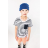 T-shirt rayé marin avec poche manches courtes enfant