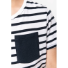 T-shirt rayé marin avec poche manches courtes enfant