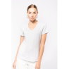 T-shirt col V manches courtes femme