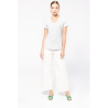 T-shirt col V manches courtes femme