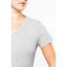T-shirt col V manches courtes femme