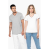 T-shirt maille piquée col V femme
