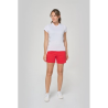T-shirt de sport bi-matière manches courtes femme