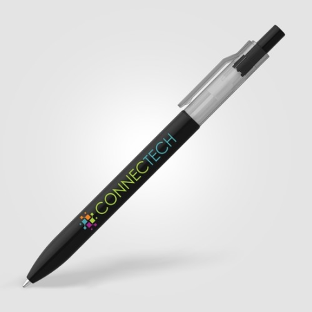 Stylo Nimbus à clip translucide RPET Stylo Nimbus à clip translucide RPET