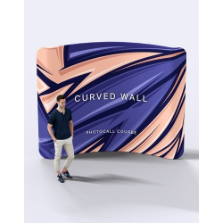 Stand courbé en aluminium 310 x 245 cm