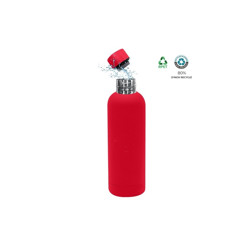 Gourde Isotherme 500ml AC/DC Par Grupo Erik - Acier Inox 304, Double Paroi, Garde Le Froid 24h/Chaud 12h