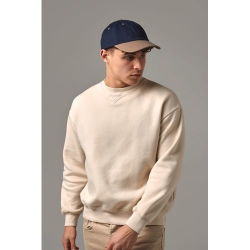 Casquette homme profil bas en coton brossé - 6 panneaux