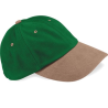 Casquette homme profil bas en coton brossé - 6 panneaux