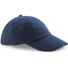 Casquette profil bas en coton drill - 6 panneaux