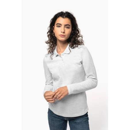Polo manches longues femme