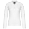 Polo piqué manches longues femme