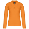 Polo piqué manches longues femme