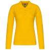 Polo piqué manches longues femme