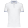 Polo piqué bicolore homme