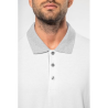 Polo piqué bicolore homme