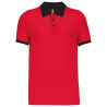 Polo piqué bicolore homme