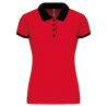 Polo piqué bicolore femme