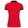 Polo piqué bicolore femme