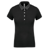 Polo jersey bicolore femme