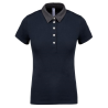 Polo jersey bicolore femme
