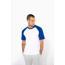 Baseball   T-shirt bicolore manches courtes