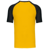Baseball   T-shirt bicolore manches courtes