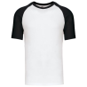 Baseball   T-shirt bicolore manches courtes