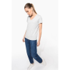 T-shirt col V manches courtes femme