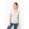 T-shirt col V manches courtes femme