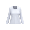 T-shirt col V manches longues femme