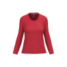 T-shirt col V manches longues femme