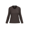 T-shirt col V manches longues femme