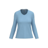 T-shirt col V manches longues femme