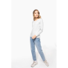 T-shirt col rond manches longues femme
