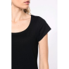 T-shirt col bateau manches courtes femme