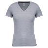 T-shirt maille piquée col V femme