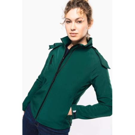 Veste softshell à capuche amovible femme