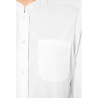 Chemise col mao manches longues femme