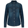 Chemise denim manches longues femme